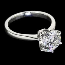 Round 1.25 Ct Natural Earth Mined Diamond Solitaire Ring Prong Setting White Gold 14K