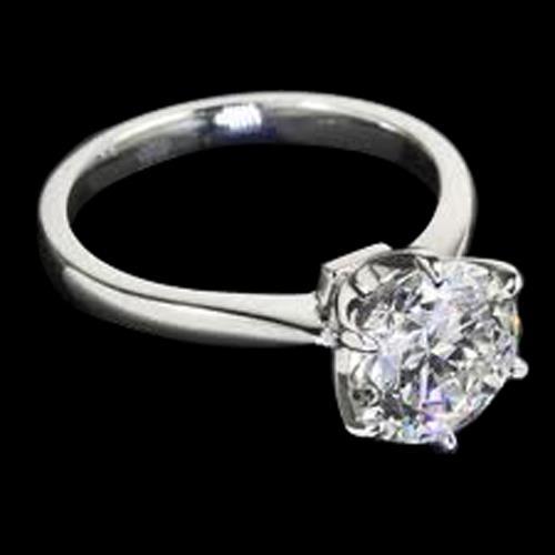 Round 1.25 Ct Natural Earth Mined Diamond Solitaire Ring Prong Setting White Gold 14K