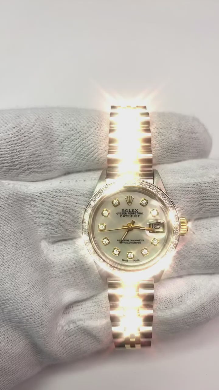 Rolex Date-just Ladies 26mm 18k Yellow Gold & Steel Ladies Watch