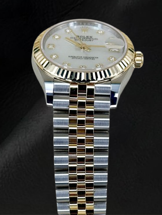 Rolex 278273 Datejust 31 mm White Mother Of Pearl Diamond Dial Two Tone Watch