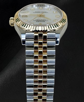 Rolex 278273 Datejust 31 mm White Mother Of Pearl Diamond Dial Two Tone Watch