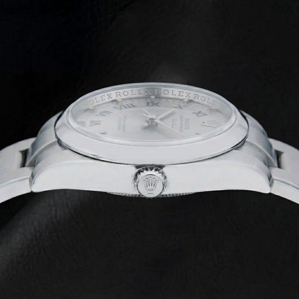 Rolex Air-King 34mm 114200 Silver Roman Dial Stainless Steel Watch Oyster Bracelet