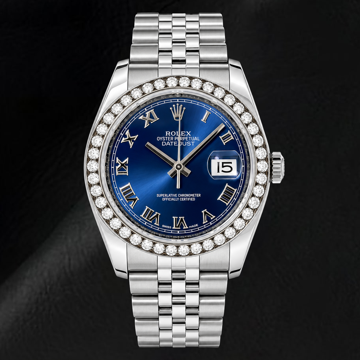 Rolex Datejust 116200 36mm Blue Roman Dial Stainless Steel Watch