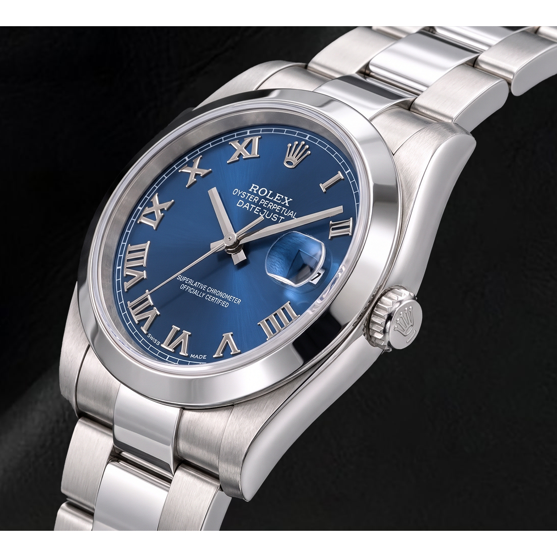 Rolex Datejust 116300 41mm Blue Roman Dial Stainless Steel Watch