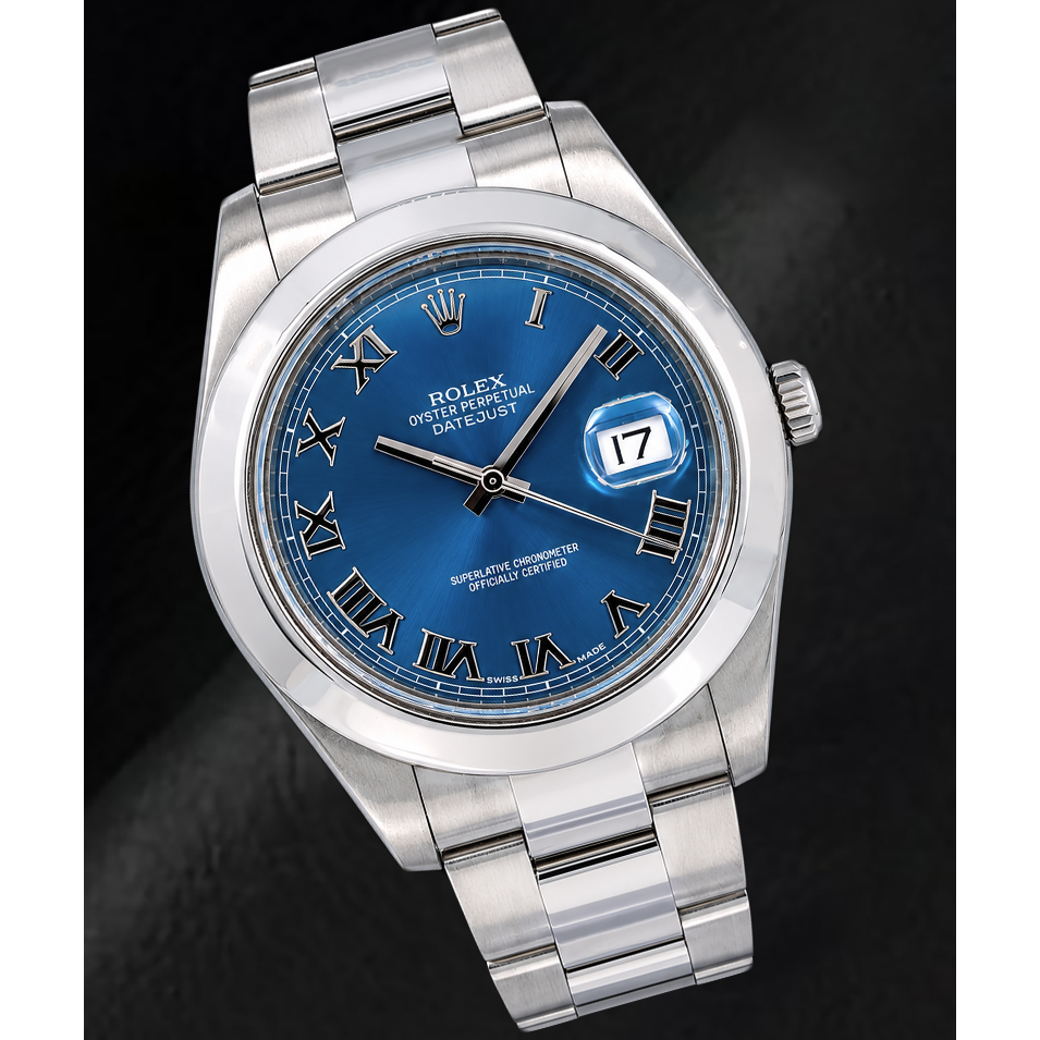 Rolex Datejust 116300 41mm Blue Roman Dial Stainless Steel Watch