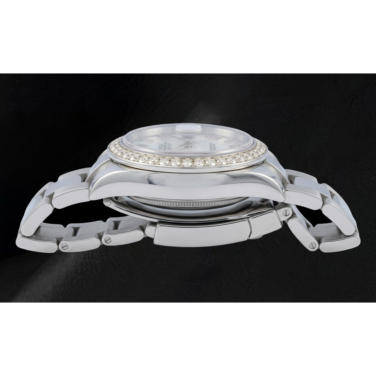 Rolex Datejust 116300 41mm White Mother of Pearl Roman Diamond Dial Stainless Steel Watch