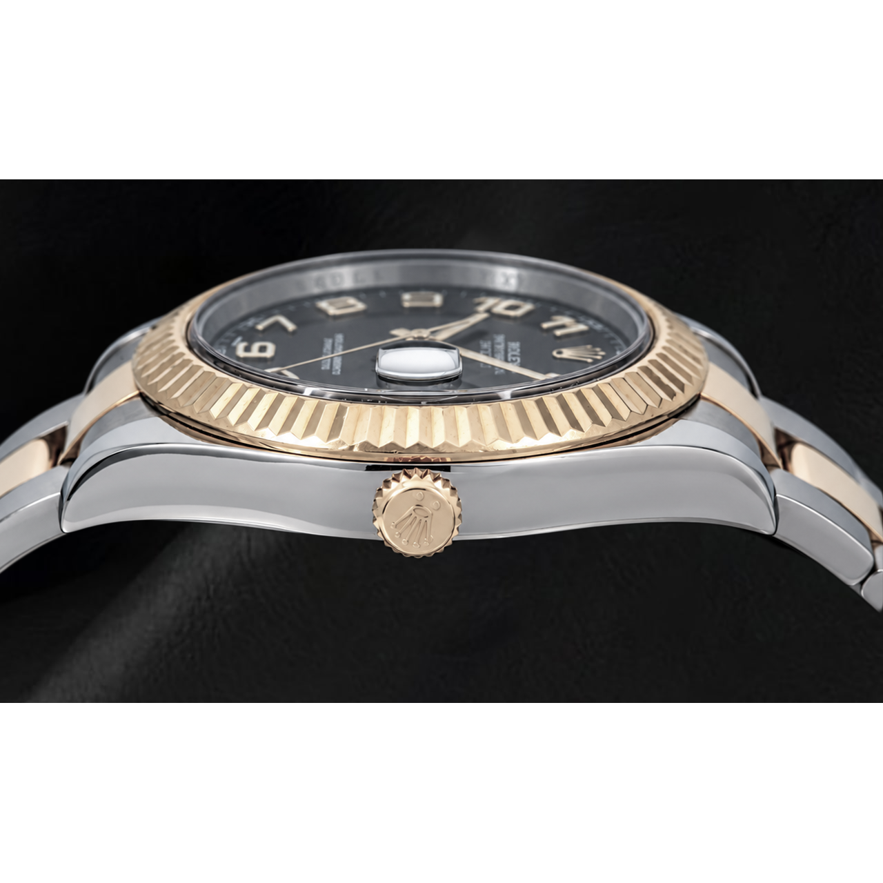 Rolex Datejust 116333 41mm Black Arabic Dial Two Tone Watch