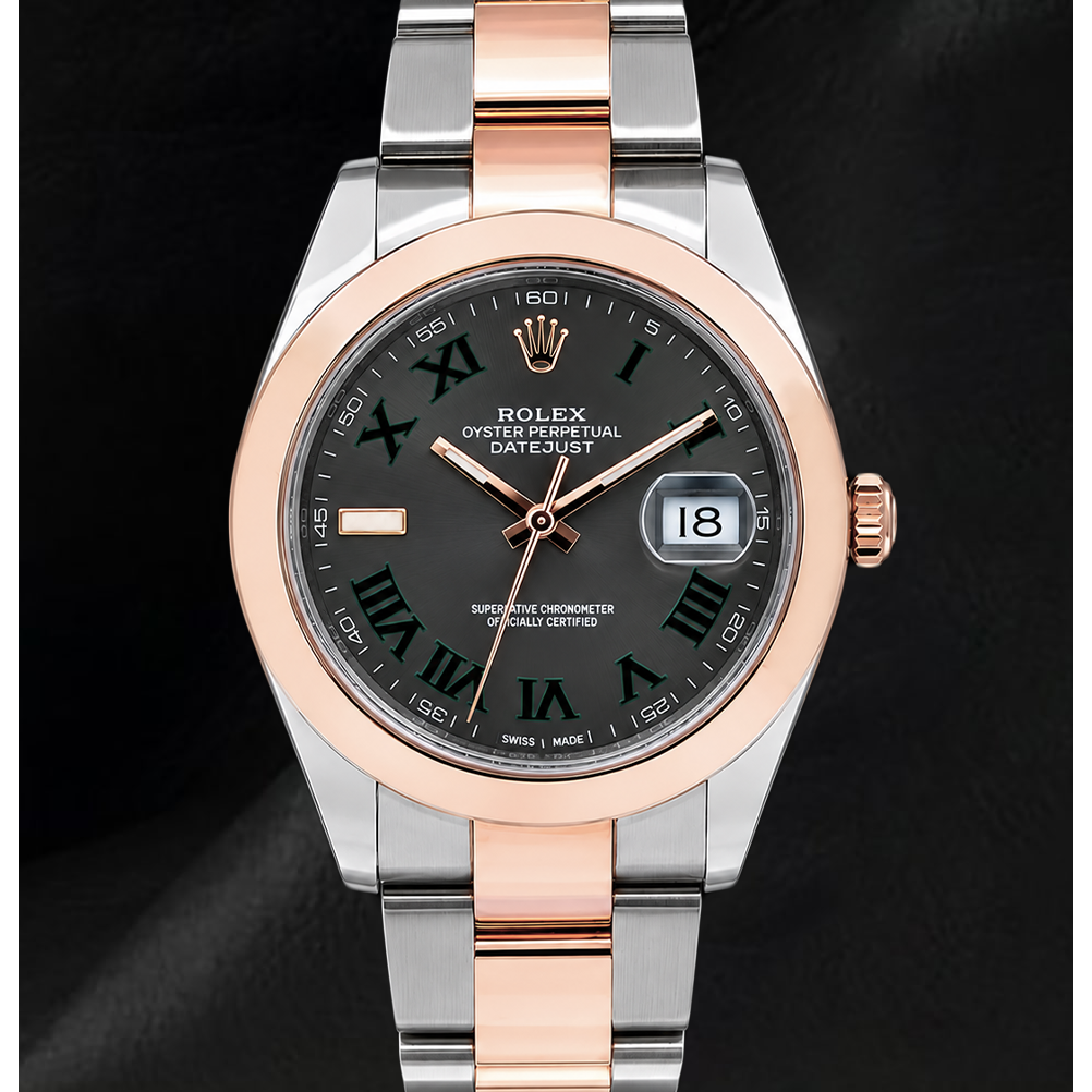 Rolex Datejust 126301 41mm Gray Roman Dial Two Tone Watch