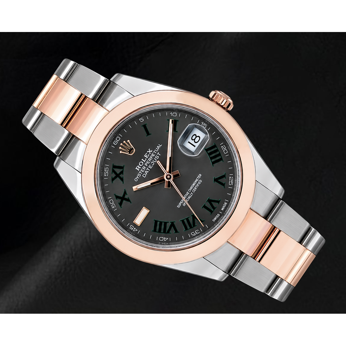 Rolex Datejust 126301 41mm Gray Roman Dial Two Tone Watch