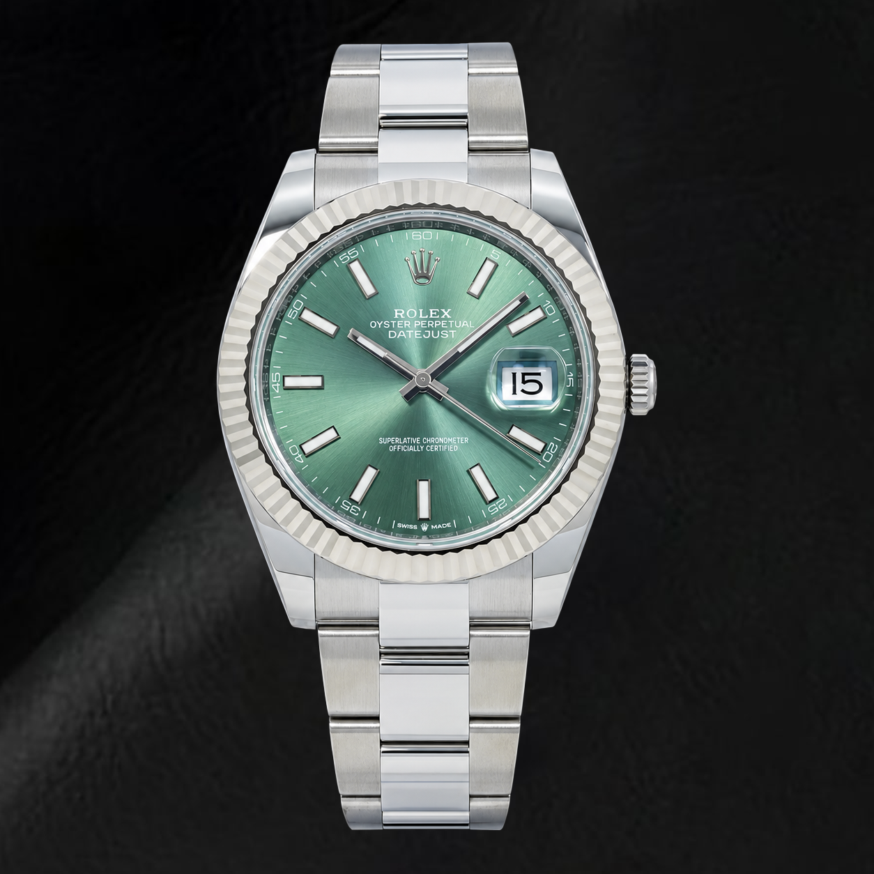 Rolex Datejust 126334 41mm Green Luminous Dial Stainless Steel Watch