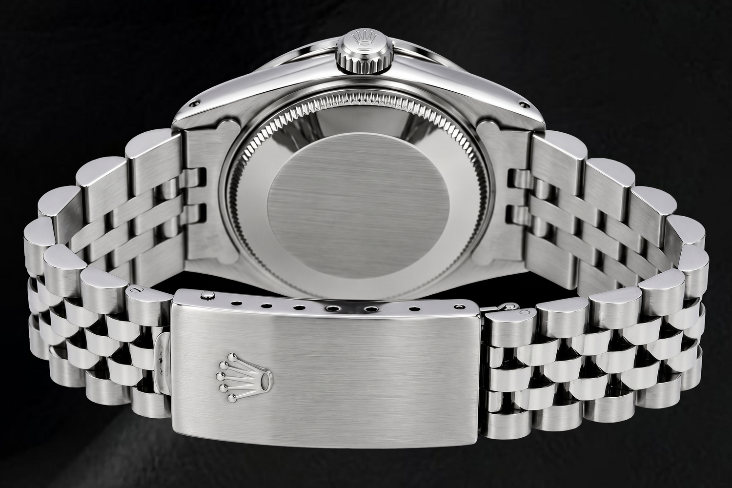 Rolex Datejust 1601 36mm Black Diamond Dial Stainless Steel Watch