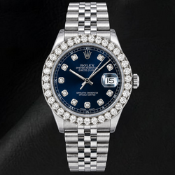 Rolex Datejust 16234 36mm Blue Diamond Dial Stainless Steel Watch