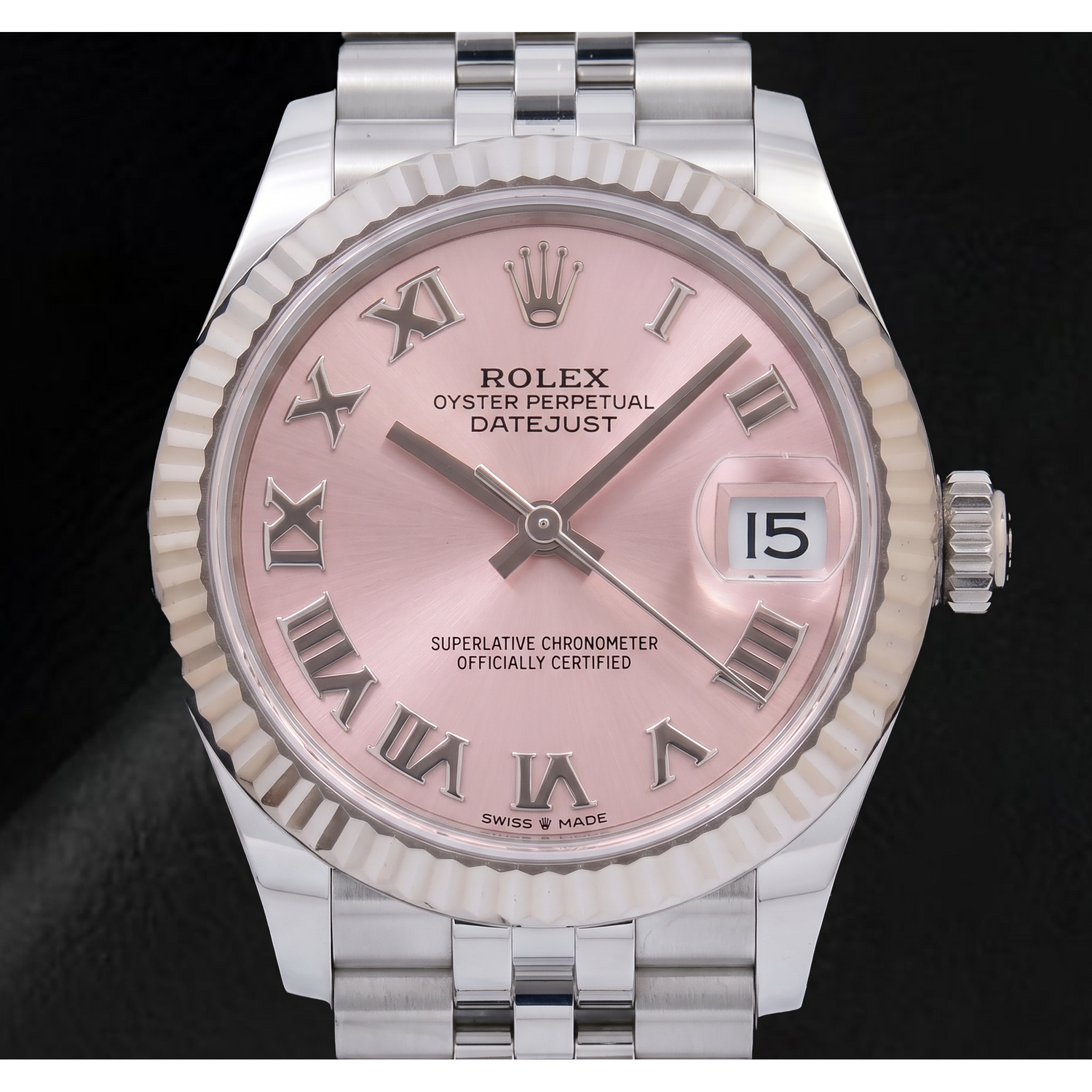 Rolex Datejust 278274 31mm Pink Roman Dial Stainless Steel Watch