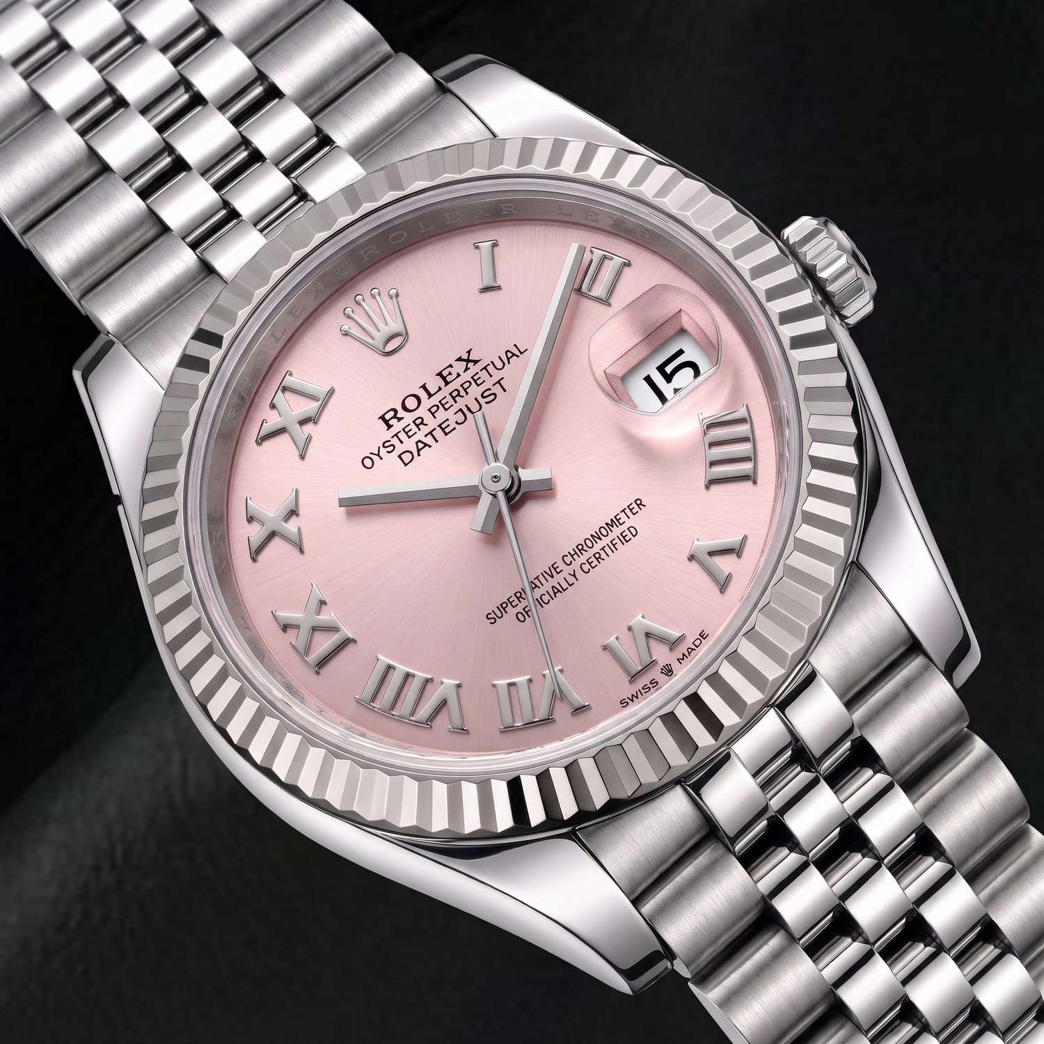 Rolex Datejust 278274 31mm Pink Roman Dial Stainless Steel Watch