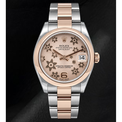 Rolex Datejust 31mm 178241 Pink Floral Dial Two Tone Watch