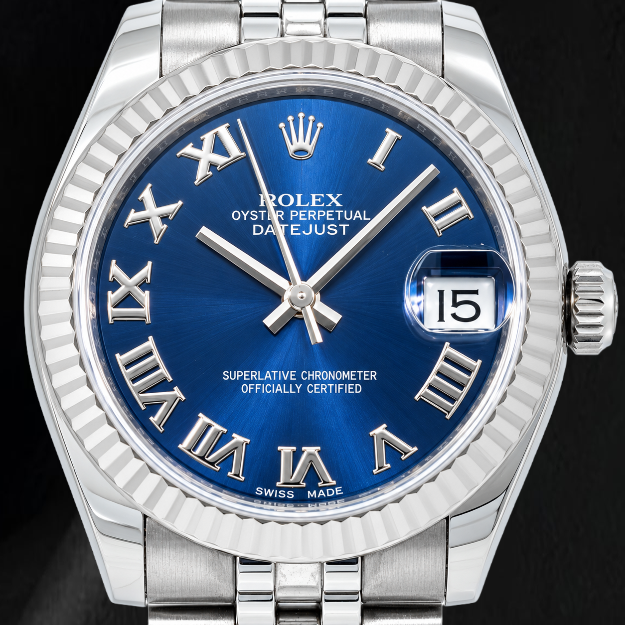 Rolex Datejust 31mm 178274 Blue Roman Dial Stainless Steel Watch