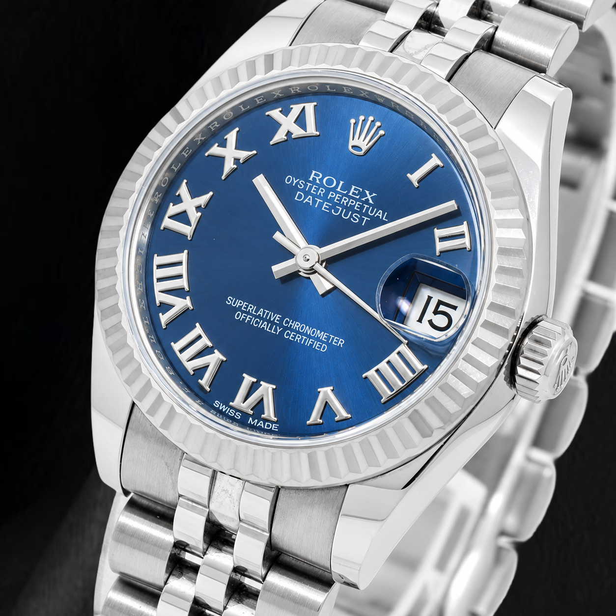 Rolex Datejust 31mm 178274 Blue Roman Dial Stainless Steel Watch