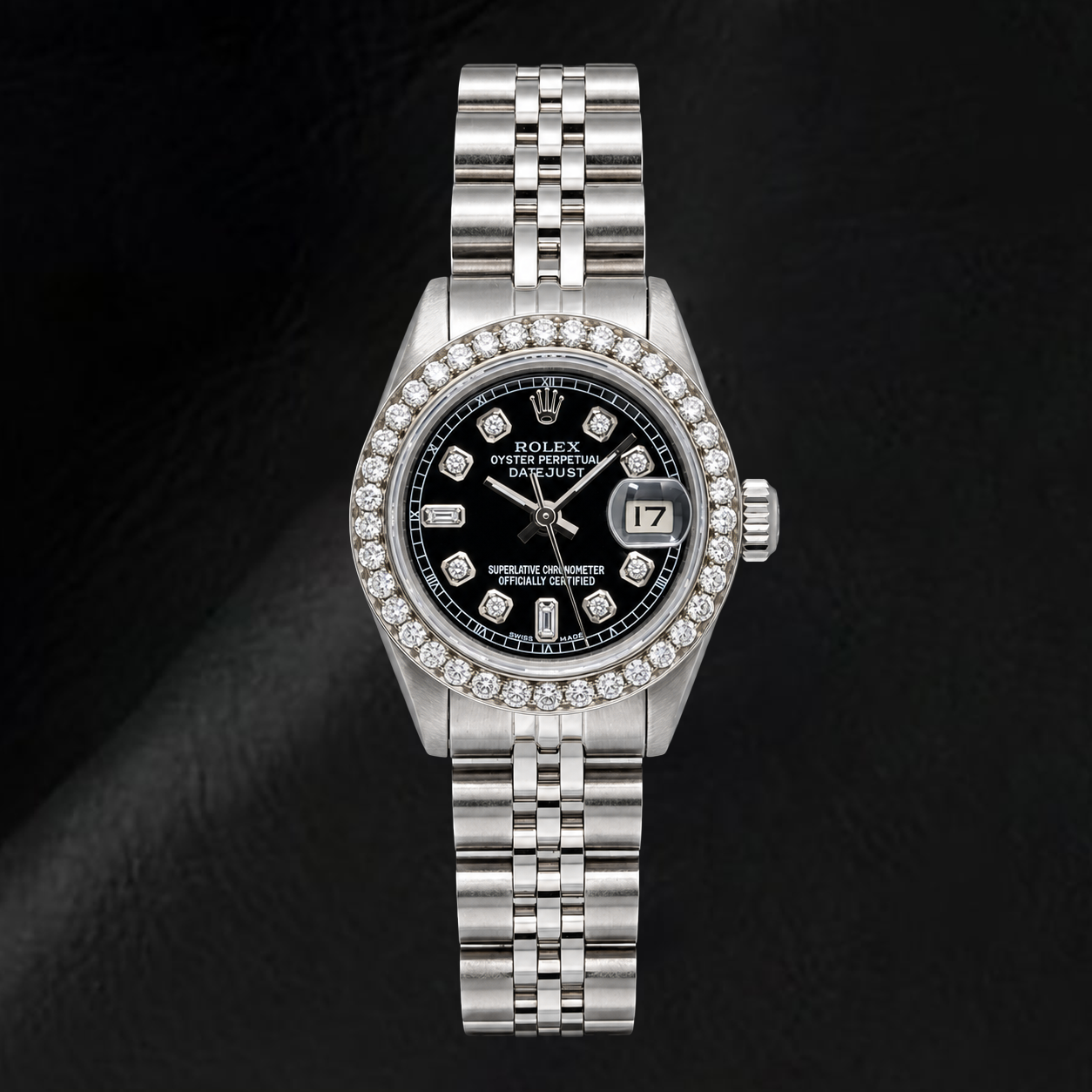 Rolex Datejust 6917 26mm Black Diamond Dial Stainless Steel Watch