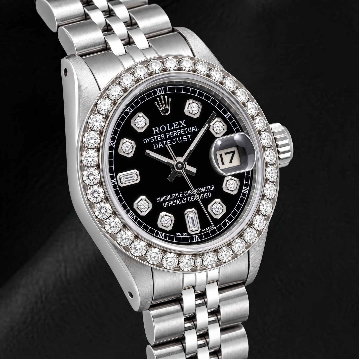 Rolex Datejust 6917 26mm Black Diamond Dial Stainless Steel Watch