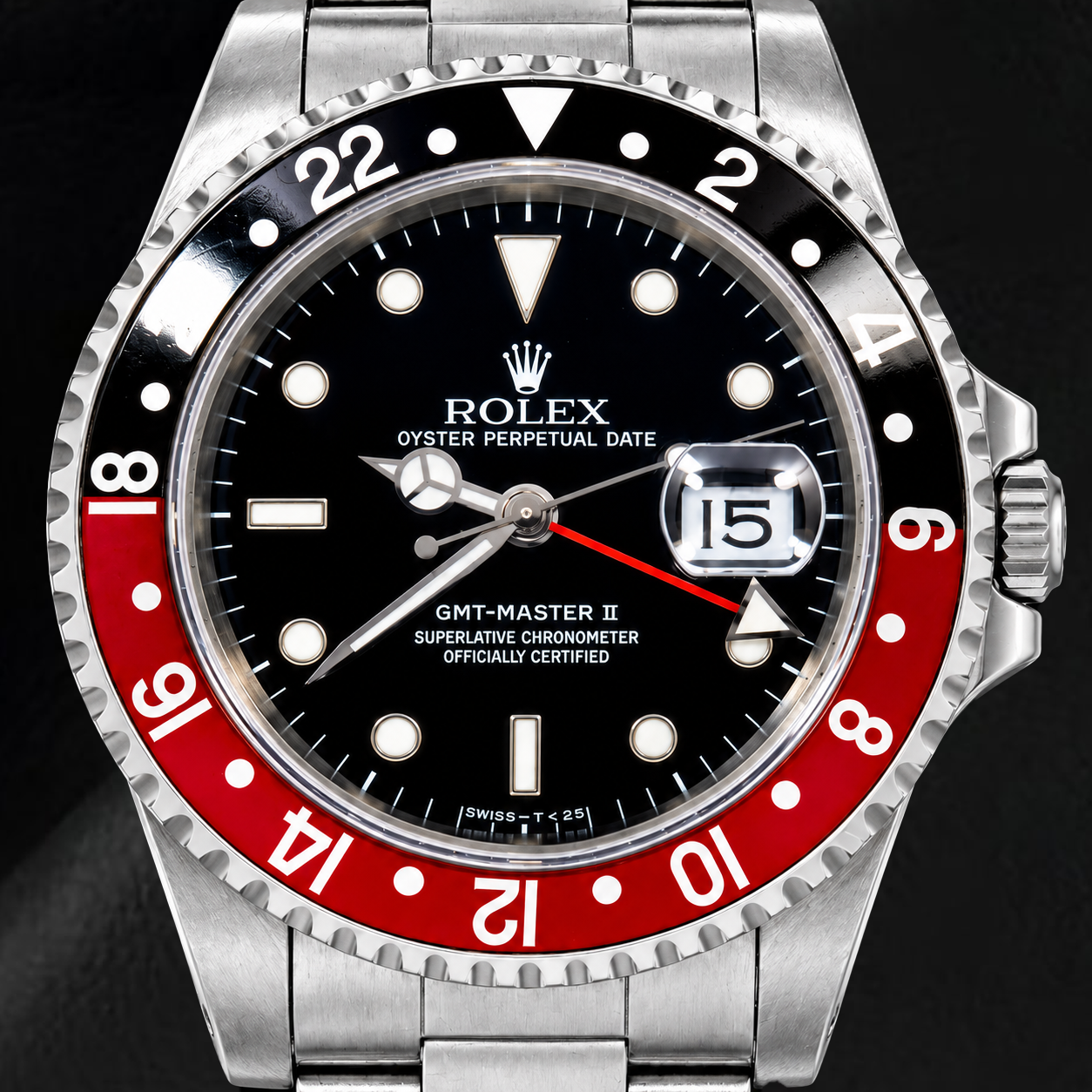 Rolex GMT-Master II 16710 40mm Coke Black Luminous Dial Stainless Steel Watch