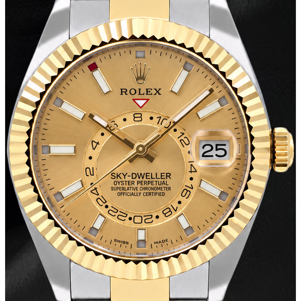 Rolex Sky Dweller 326933 42mm Champagne Dial Two Tone Watch