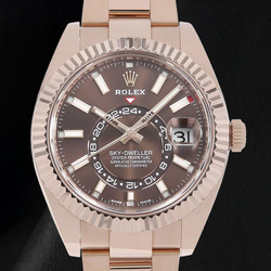 Rolex Sky Dweller 326935 42mm Chocolate Stick Dial Rose Gold Watch