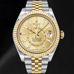 Rolex Sky-Dweller 336933 42mm Champagne Dial Two Tone Watch