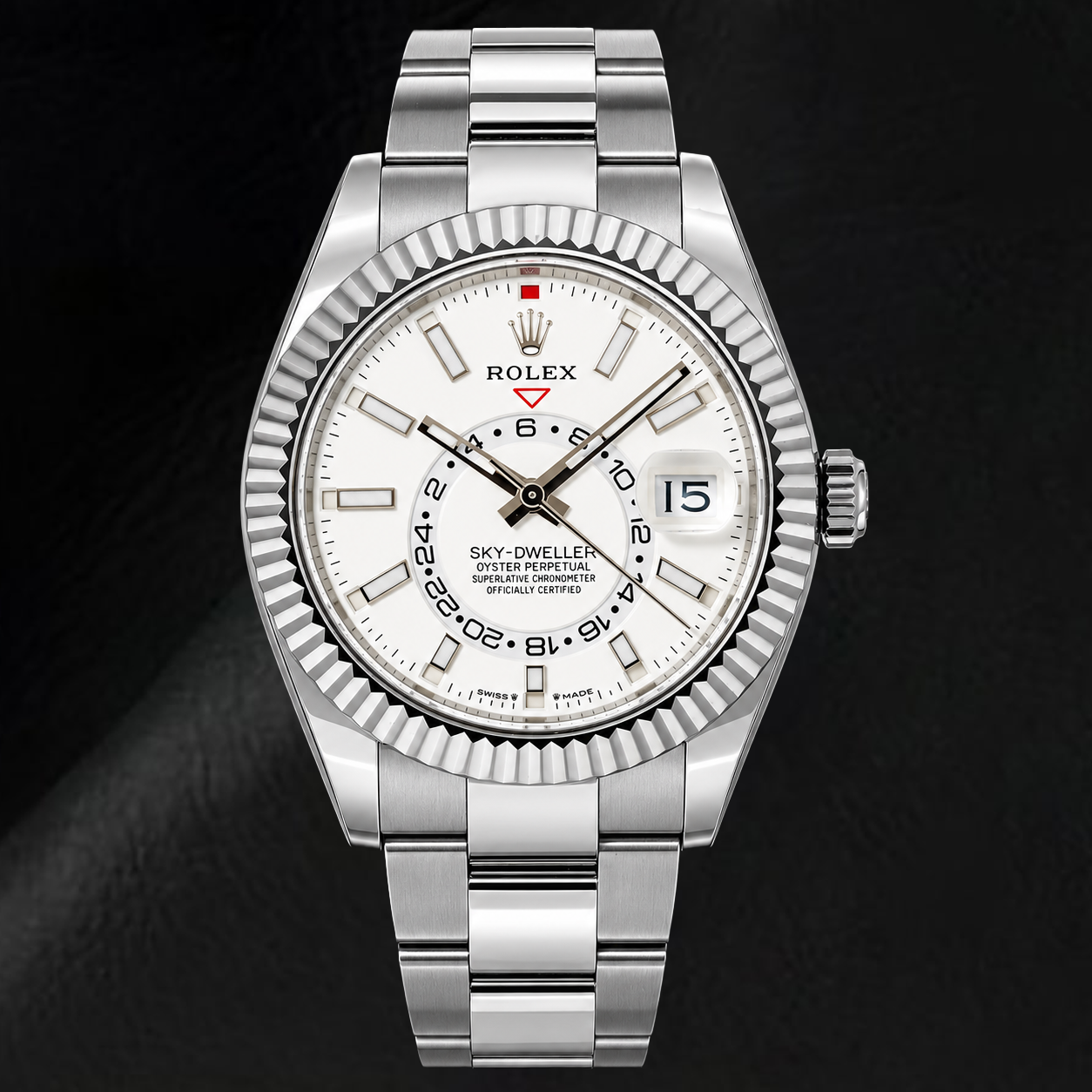 Rolex Sky-Dweller 336934 42mm White Luminous Dial Stainless Steel Watch