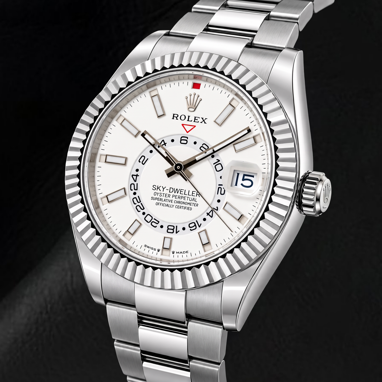 Rolex Sky-Dweller 336934 42mm White Luminous Dial Stainless Steel Watch