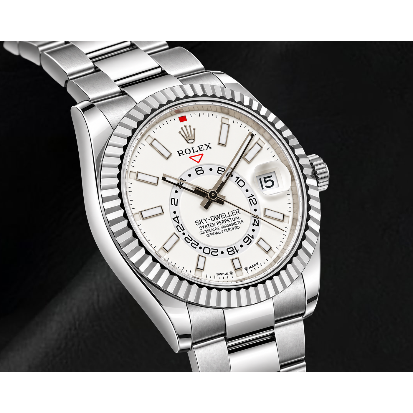 Rolex Sky-Dweller 336934 42mm White Luminous Dial Stainless Steel Watch