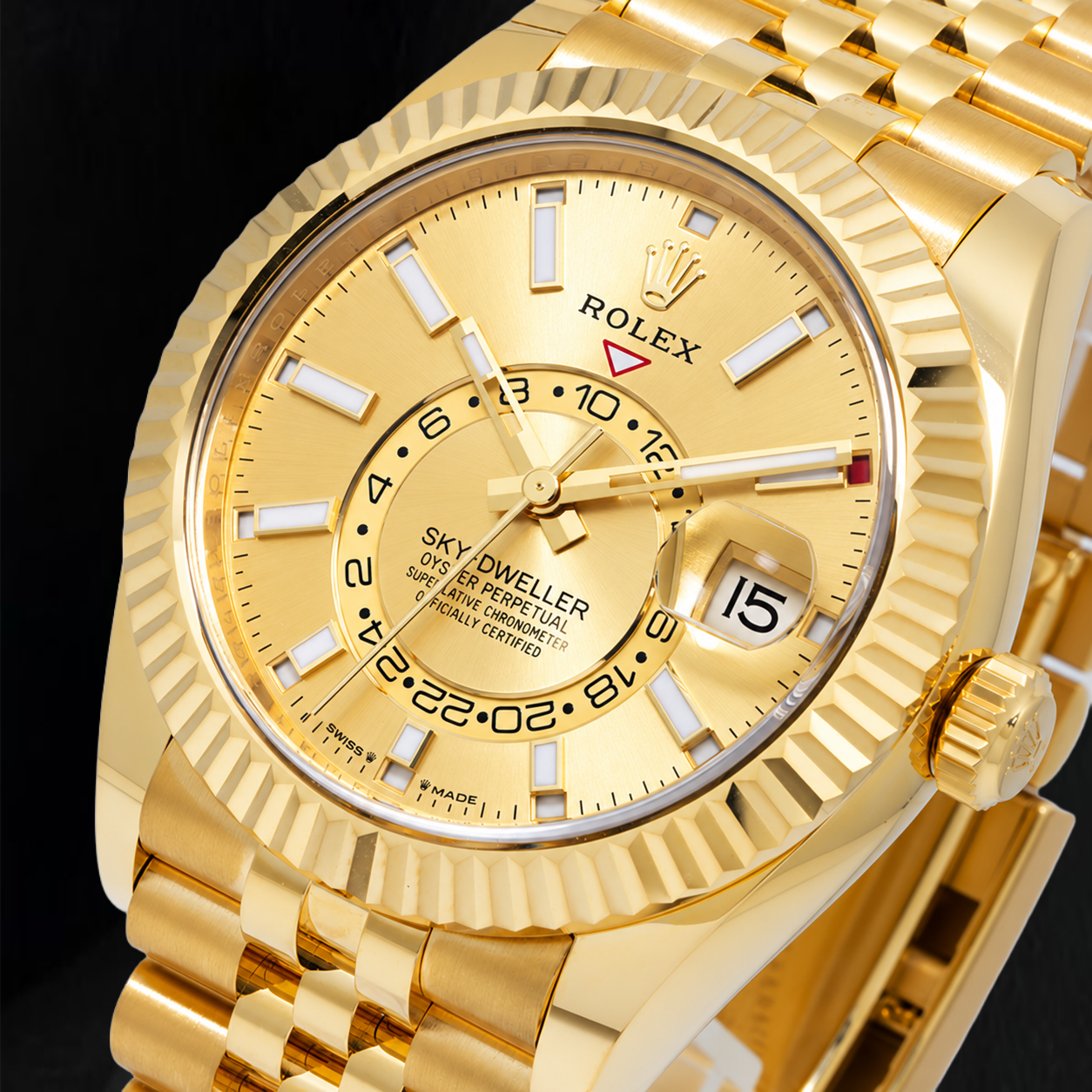 Rolex Sky Dweller 336938 42mm Champagne Dial Yellow Gold Watch