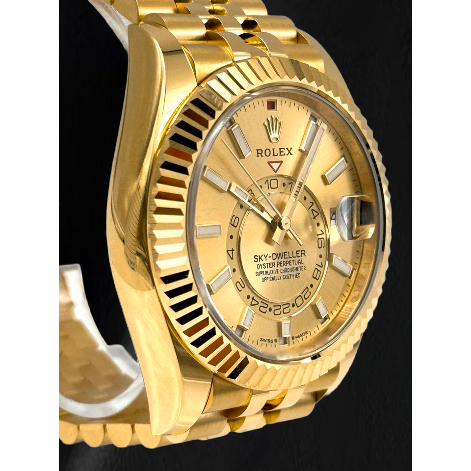 Rolex Sky Dweller 336938 42mm Champagne Dial Yellow Gold Watch