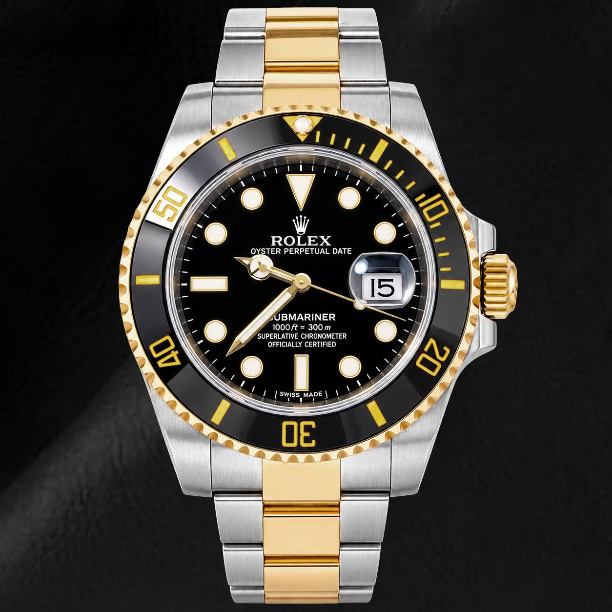 Rolex Submariner Date 116613LN 40mm Black Luminous Dial Two Tone Watch