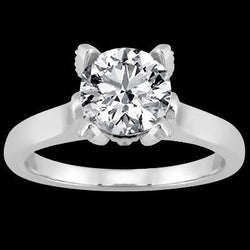 Round Brilliant Natural Earth Mined Diamond Solitaire Ring 2.50 Cts.