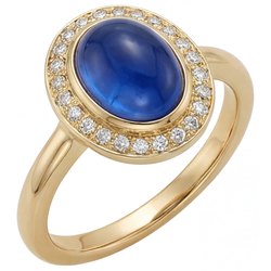 Gemstone Ring 14 Karat Yellow Gold – Royal Blue Sapphire Oval