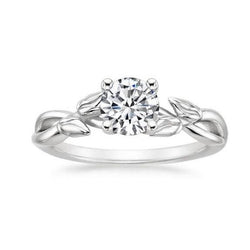 Solitaire Brilliant Cut 1.60 Ct Natural Earth Mined Diamond Engagement Ring White Gold 14K