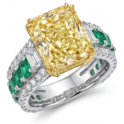 Yellow Canary Diamond VVS Clarity Accent Solitaire Ring 3 ct in