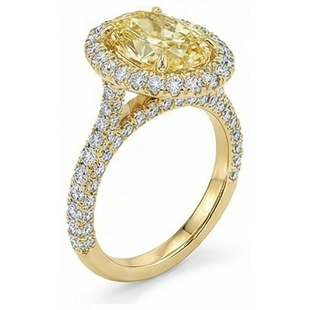 Authentic Yellow Canary Diamond Ring – front view