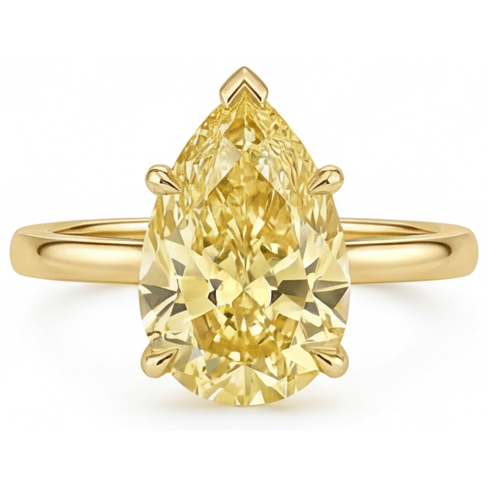 Custom Yellow Canary Diamond Statement Ring 2 ct – main view
