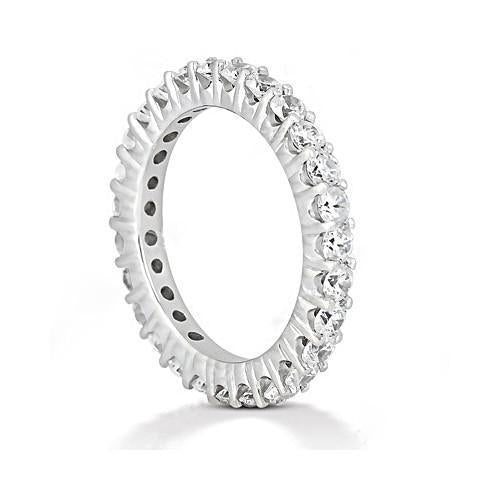 1.35 Carat Round Lab Grown Diamond Eternity Engagement Womens Band New - Eternity Band-harrychadent.ca