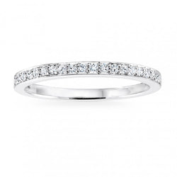 2.40 Ct Half Eternity Lab Grown Diamond Women Band 14K White Gold