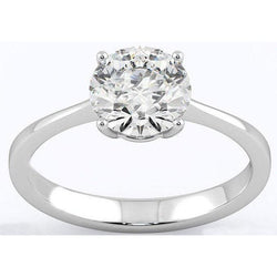 2.75 Ct Solitaire Diamond Engagement Ring 4 Prongs 14K Gold White