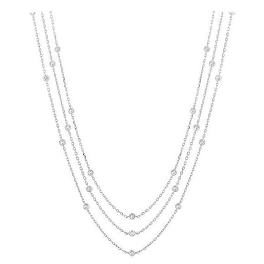 3 Row Diamond Necklace1.