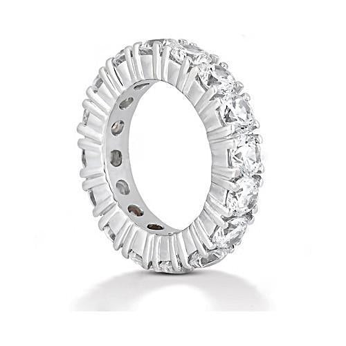 4.80 Carat Round Lab Grown Diamond Eternity Band White Gold 14K Jewelry New - Eternity Band-harrychadent.ca