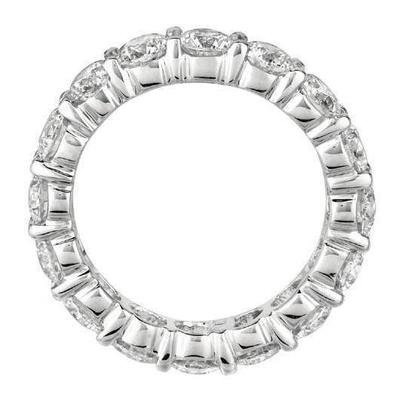 4.80 Carats Round Lab Grown Diamond Eternity Band White Gold 14K