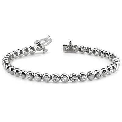 5.70 Carats Round Cut Diamonds Tennis Bracelet