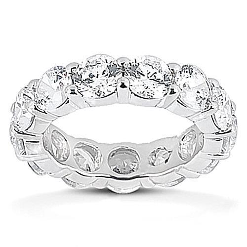 6.50 Carats Lab Grown Diamond Eternity Wedding Ring Band Gold