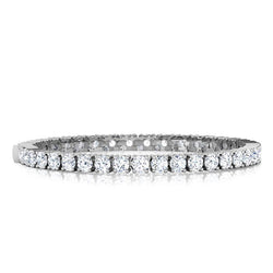 8 Ct Round Brilliant Lab Grown Diamonds Tennis Bracelet Solid Gold 14K