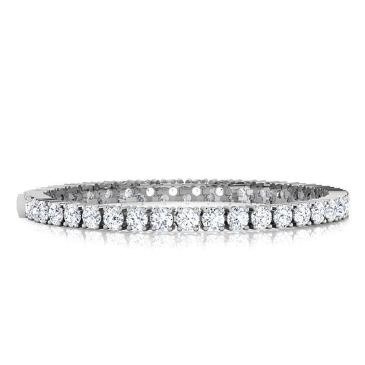 8 Ct Round Brilliant Lab Grown Diamonds Tennis Bracelet Solid Gold 14K