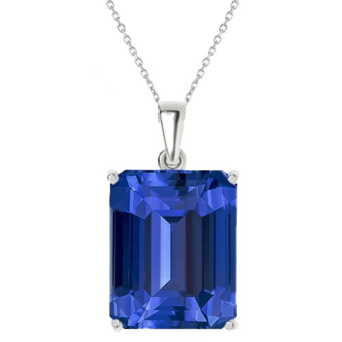 Ladies Emerald Ceylon Sapphire Pendant With Bail Gold 3.50 Carats - Gemstone Pendant-harrychadent.ca